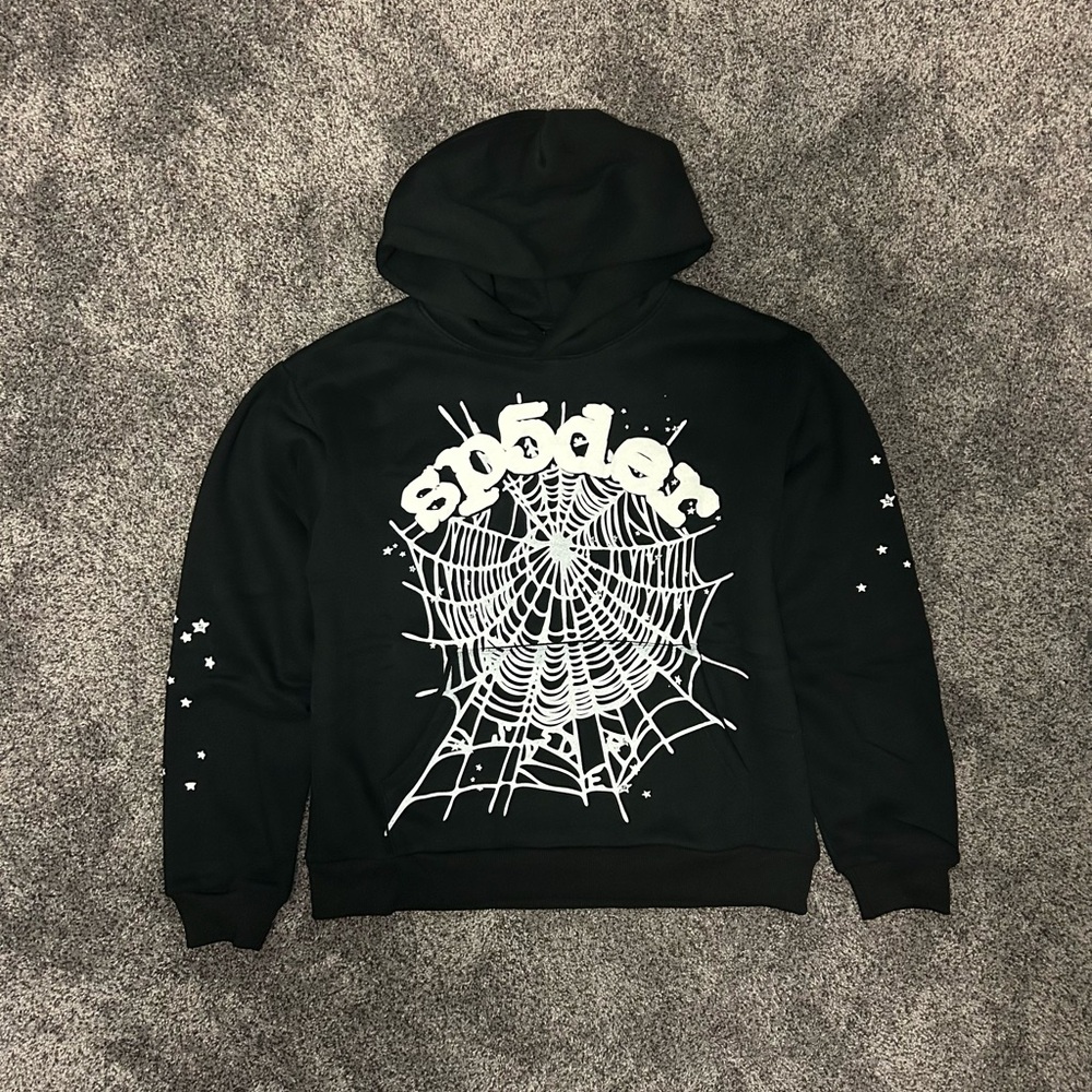 Sp5der OG Web Hoodie 'Black' S